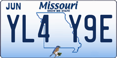 MO license plate YL4Y9E