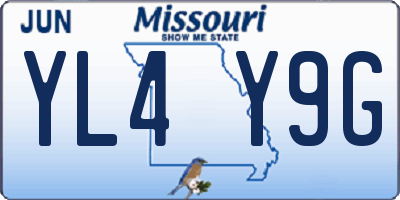 MO license plate YL4Y9G