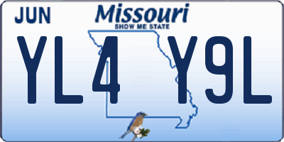 MO license plate YL4Y9L