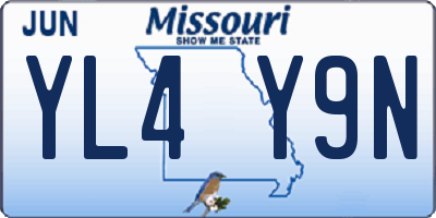 MO license plate YL4Y9N
