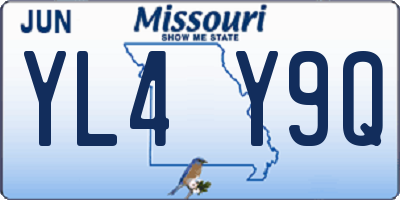 MO license plate YL4Y9Q
