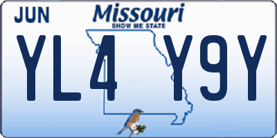 MO license plate YL4Y9Y