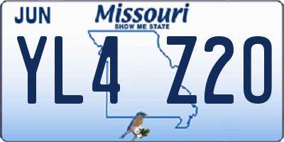 MO license plate YL4Z2O