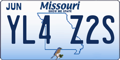 MO license plate YL4Z2S