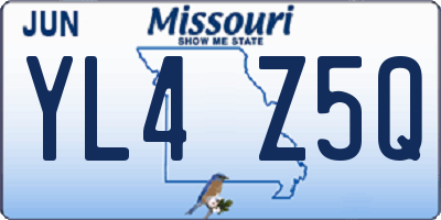 MO license plate YL4Z5Q