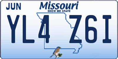 MO license plate YL4Z6I