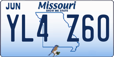 MO license plate YL4Z6O