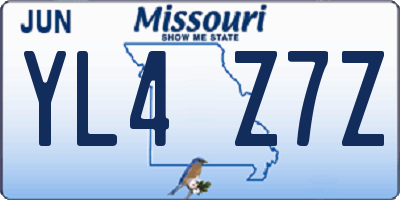 MO license plate YL4Z7Z