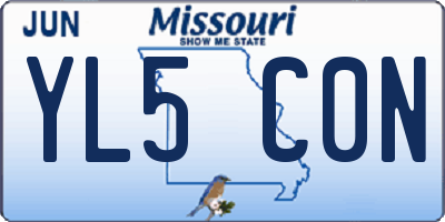 MO license plate YL5C0N