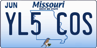 MO license plate YL5C0S