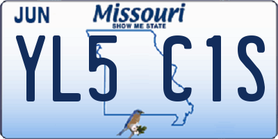 MO license plate YL5C1S