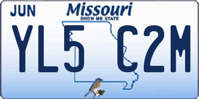 MO license plate YL5C2M