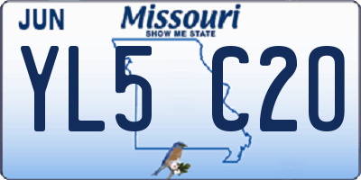 MO license plate YL5C2O