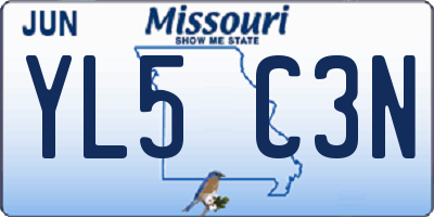 MO license plate YL5C3N