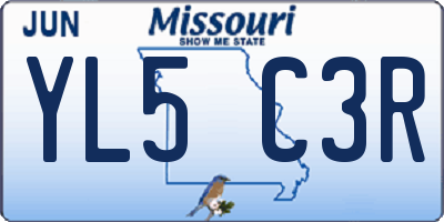MO license plate YL5C3R