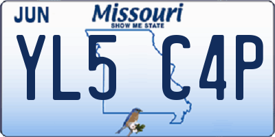 MO license plate YL5C4P