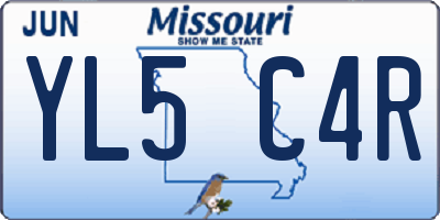 MO license plate YL5C4R