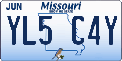 MO license plate YL5C4Y