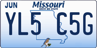 MO license plate YL5C5G