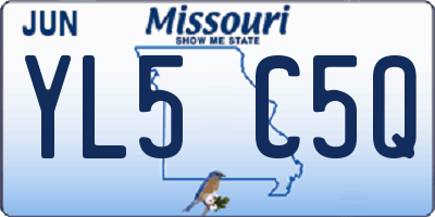 MO license plate YL5C5Q