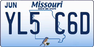 MO license plate YL5C6D