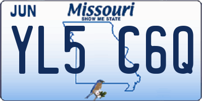 MO license plate YL5C6Q