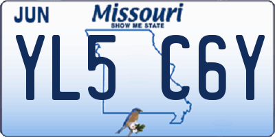 MO license plate YL5C6Y