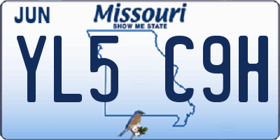 MO license plate YL5C9H