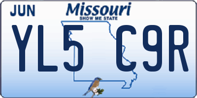MO license plate YL5C9R