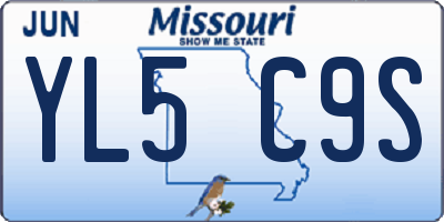 MO license plate YL5C9S