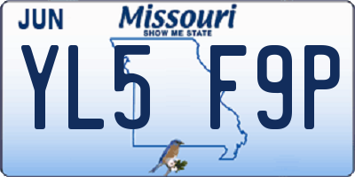 MO license plate YL5F9P