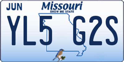 MO license plate YL5G2S