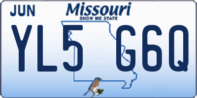 MO license plate YL5G6Q