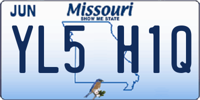 MO license plate YL5H1Q
