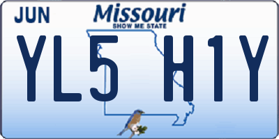 MO license plate YL5H1Y
