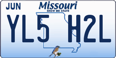 MO license plate YL5H2L