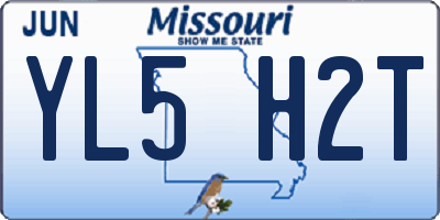 MO license plate YL5H2T