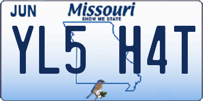 MO license plate YL5H4T