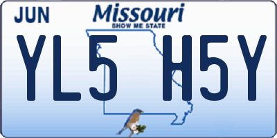 MO license plate YL5H5Y