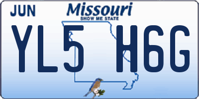 MO license plate YL5H6G