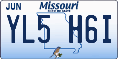 MO license plate YL5H6I
