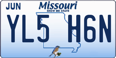 MO license plate YL5H6N