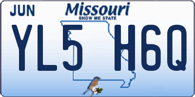 MO license plate YL5H6Q
