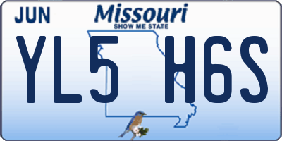 MO license plate YL5H6S