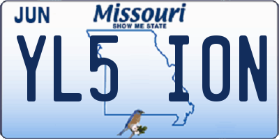 MO license plate YL5I0N