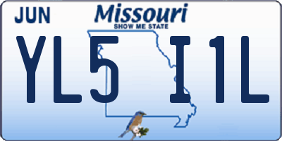 MO license plate YL5I1L