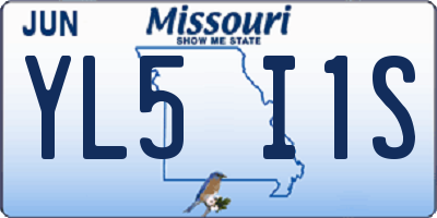 MO license plate YL5I1S