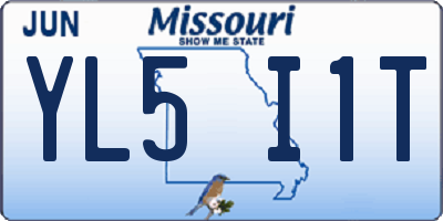 MO license plate YL5I1T