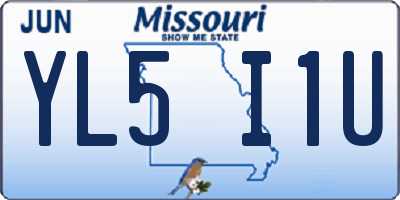 MO license plate YL5I1U
