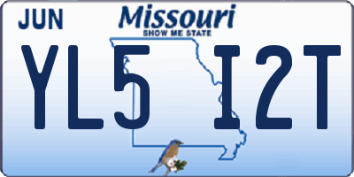 MO license plate YL5I2T